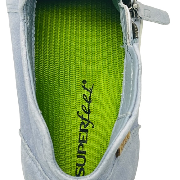 Ecco Soft 7 women's nubuck leather dusty blue side zip booties size 5/EU 36 - Picture 9 of 13